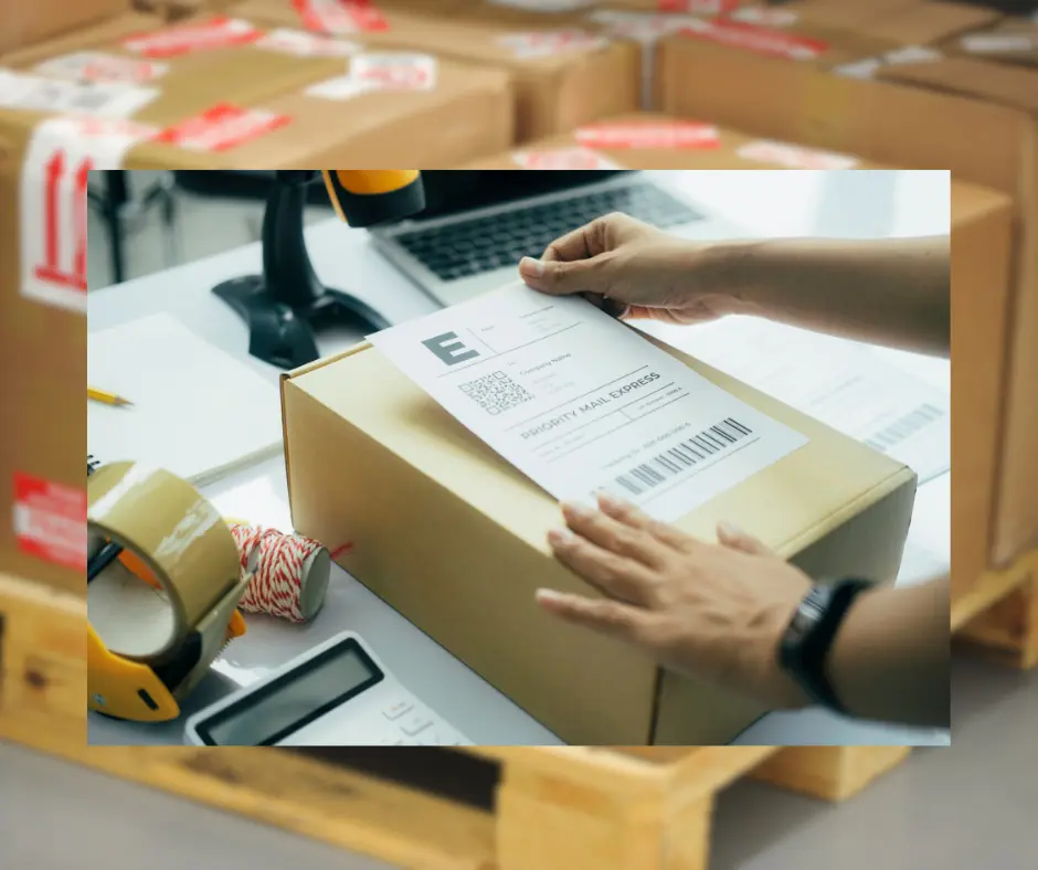 Carrier-compliant label generated using Walmart Shipping Label Printing 