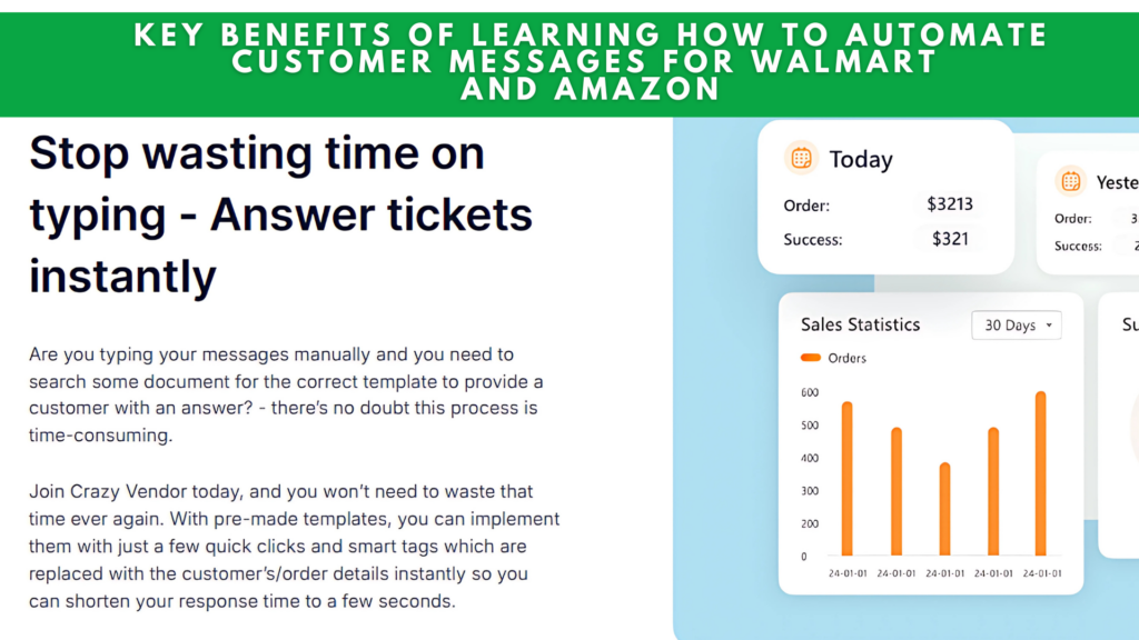 automate customer messages for walmart and amazon